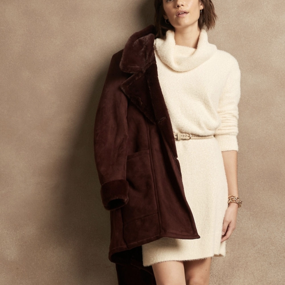 Eyelash sweater dress